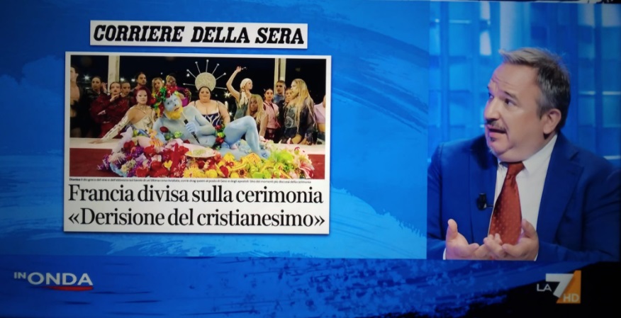 Telese contro la cerimonia delle Olimpiadi: “Immagine grottesca, non fa bene agli Lgbt”