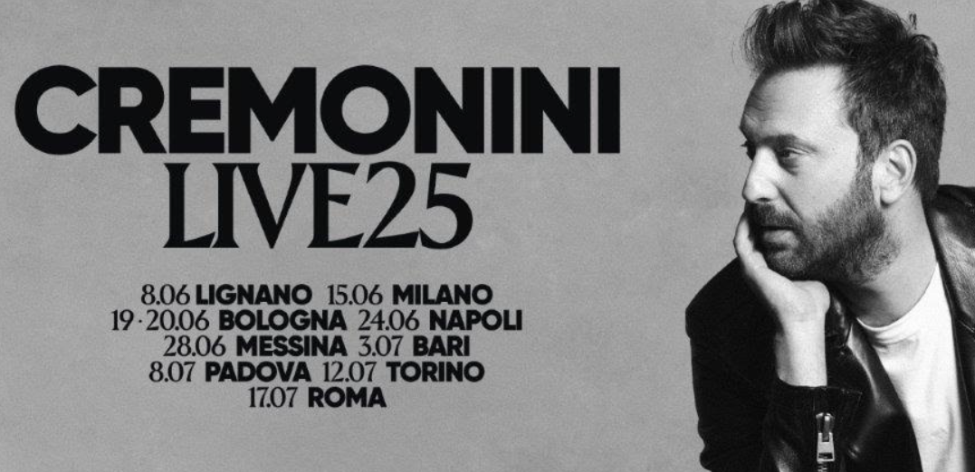 Cesare Cremonini, Stadi tour 2025: date, città e informazioni sui biglietti