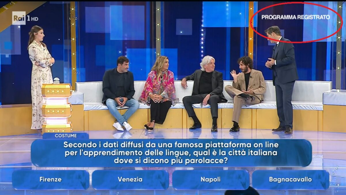 Chi può batterci?, la beffa della registrata. Tra le opzioni a una domanda c’è pure Bagnacavallo, paese alluvionato