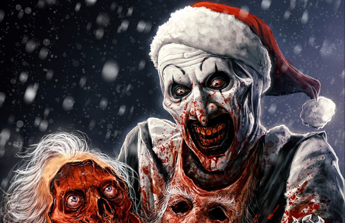 Terrifier 3: nuovo trailer “Hard” italiano, poster ufficiale e il secchiello per popcorn a tema horror
