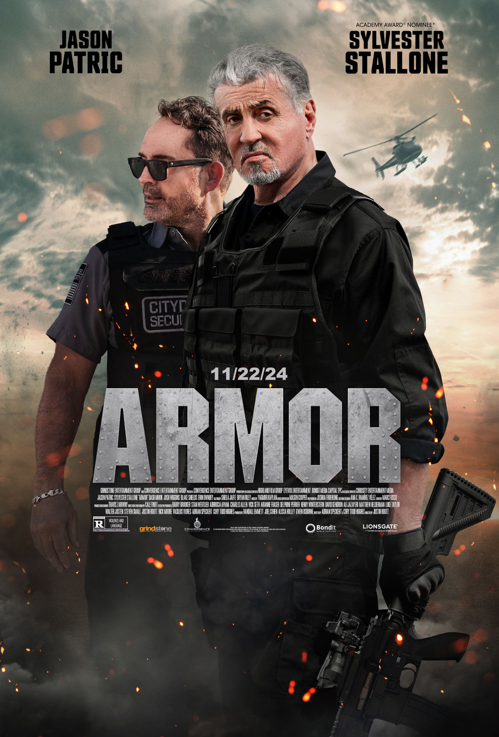 Trailer italiano e poster del film d'azione "Armor" di Lionsgate con Sylvester Stallone, Jason Patric e Josh Wiggins diretti da Justin Routt.