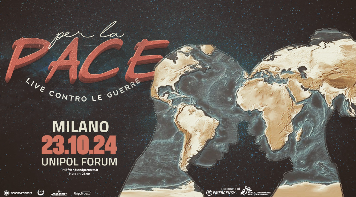 Per la Pace, Live contro le Guerre: concerto benefico all’Unipol Forum di Milano: cast dei cantanti