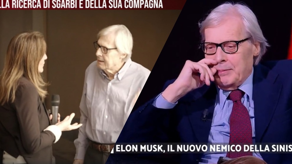 Giletti cerca Sgarbi per la questione del quadro. Lui è da Porro a parlare di Musk