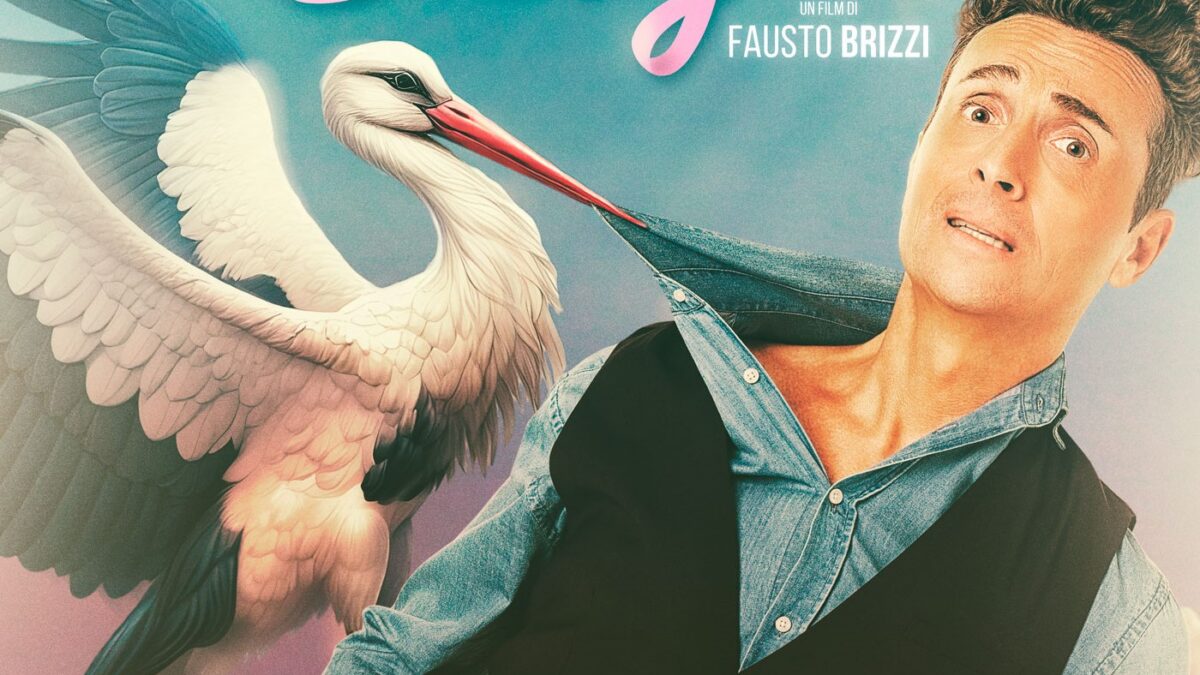Dove osano le cicogne: primo poster del debutto al cinema da protagonista del comico Angelo Pintus diretto da Fausto Brizzi