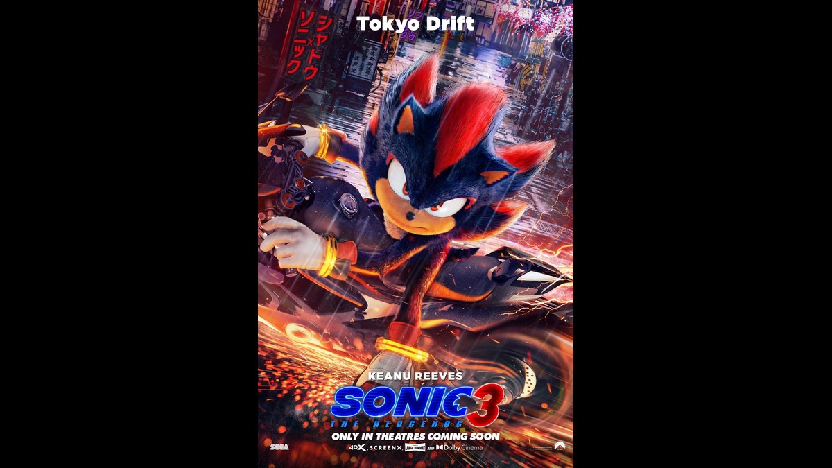 Sonic 3 – Il Film: nuovi poster ufficiali del sequel live-action/CGI con Jim Carrey, Idris elba e Keanu Reeves