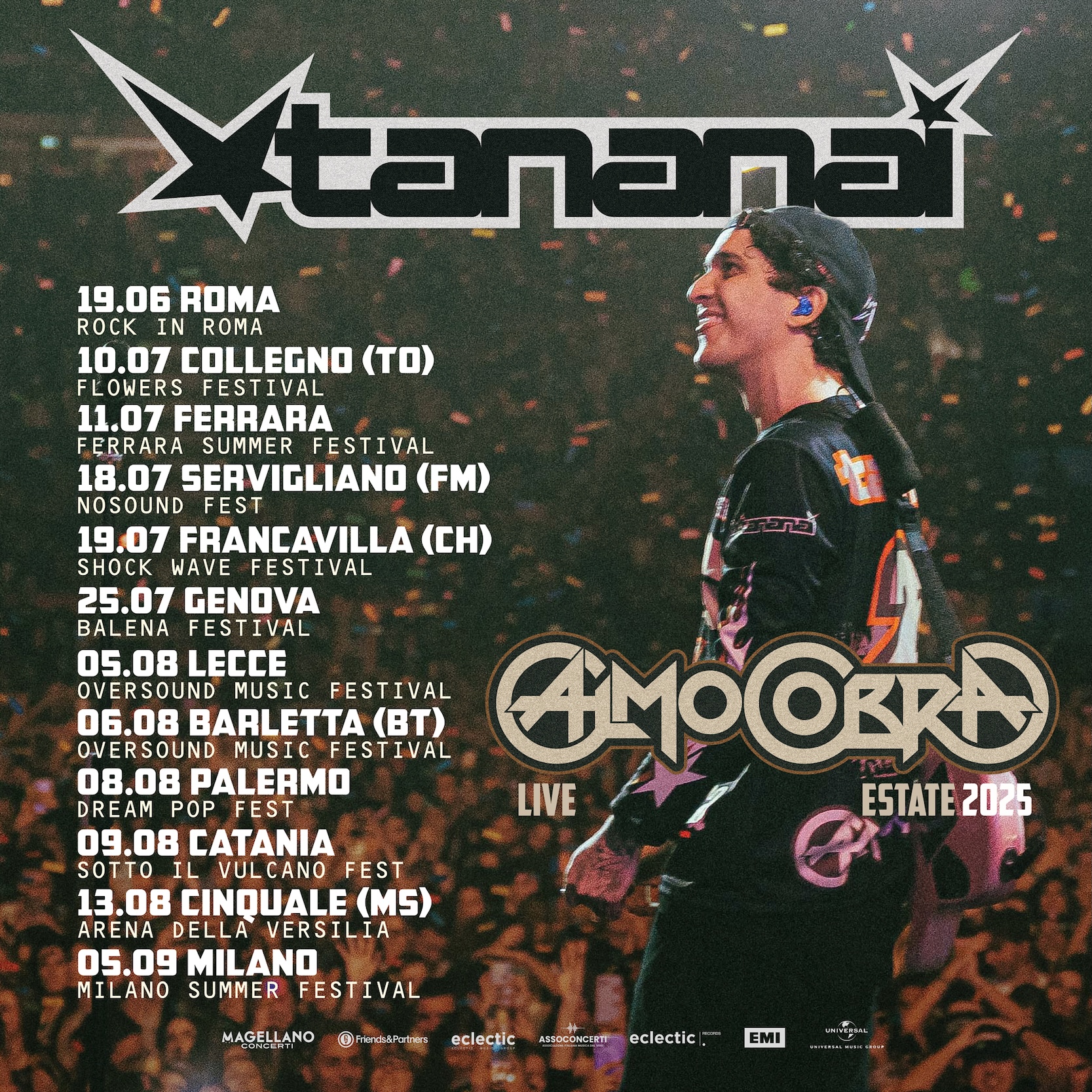 Tananai concerti estate 2025 biglietti date città