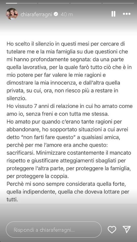 Chiara Ferragni Instagram contro Fedez e Corona
