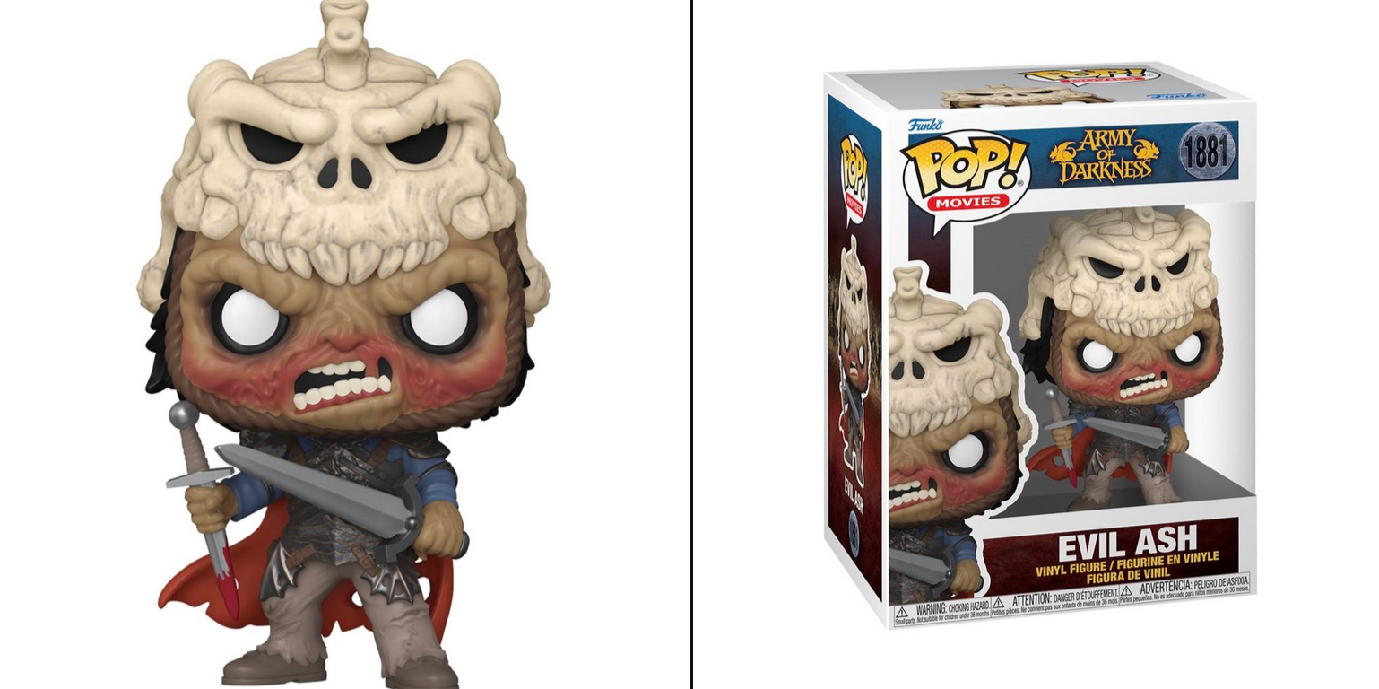 Direttamente dal terzo capitolo di Evil Dead, L'armata delle tenebre di Sam Raimi, due nuove figure in vinile dell'Ash ed Evil Ash di Bruce Campbell prodotte da Funko Pop! Movies.
