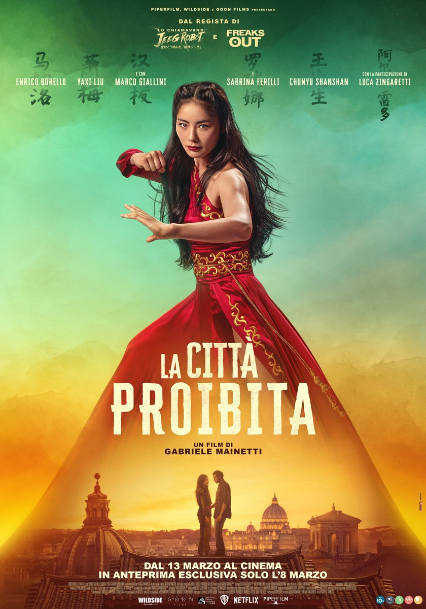 railer e tutto quello che c'è da sapere sul film La Città Proibita di Gabriele Mainetti (Lo chiamavano Jeeg Robot, Freaks Out) con Liu Yaxi, Enrico Borello, Sabrina Ferilli, Marco Giallini, Luca Zingaretti - Al cinema con PiperFilm