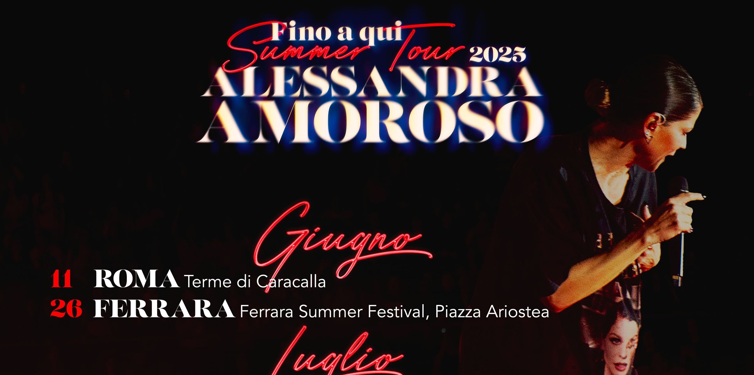 Alessandra Amoroso, Fino a Qui Summer Tour 2025: i concerti confermati e le date annullate