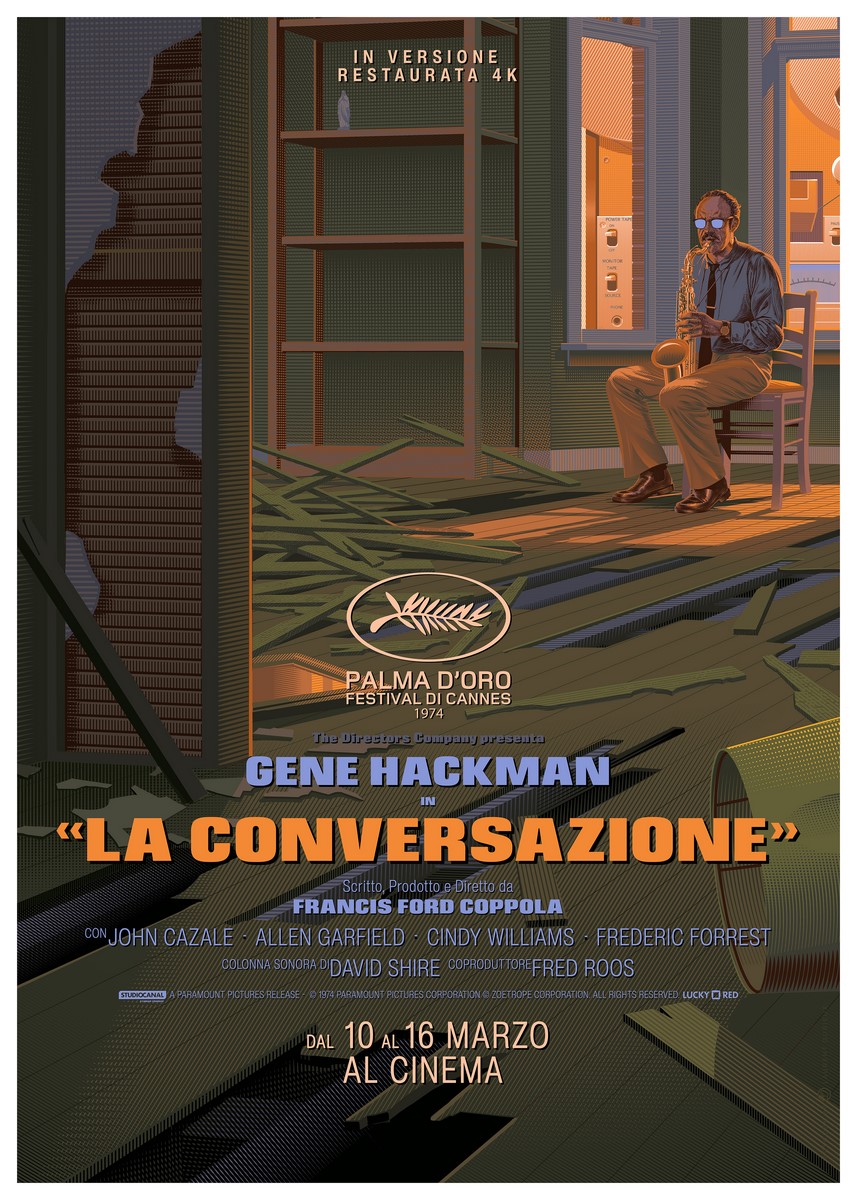 Recensione e tutto quello che c'è da sapere su "La conversazione", il film di Francis Ford Coppola con Gene Hackman, Robert Duvall, John Cazale e Harrison Ford - Al cinema con Lucky Red