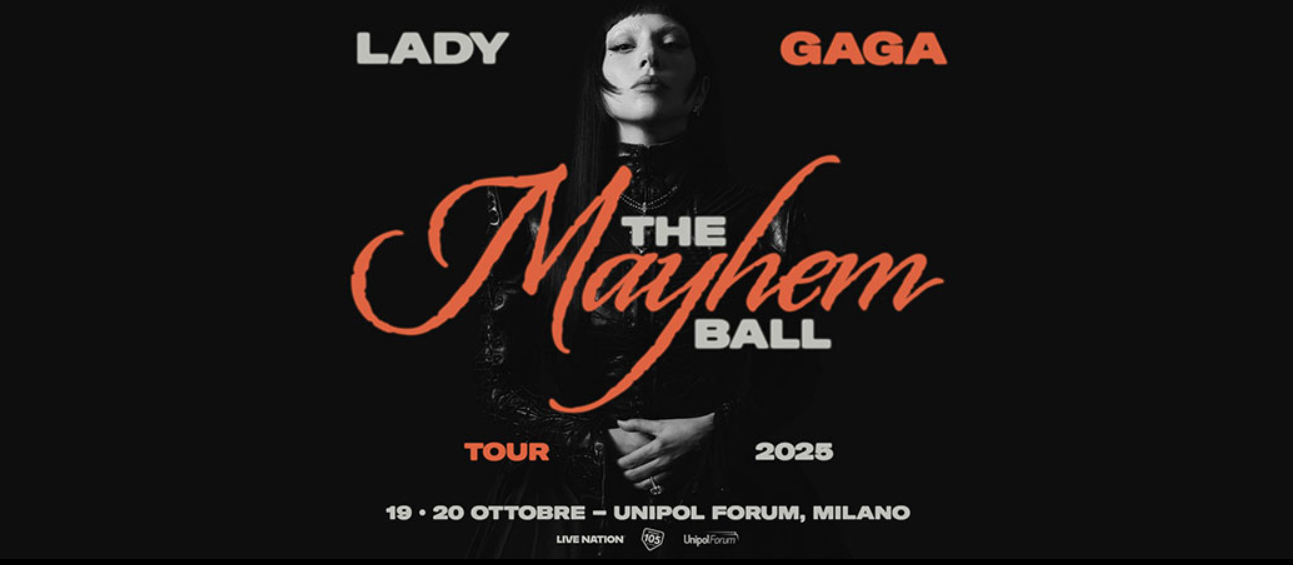 Lady Gaga in concerto il 19 e 20 ottobre 2025 a Milano con il ‘The Mayhem Ball Tour’