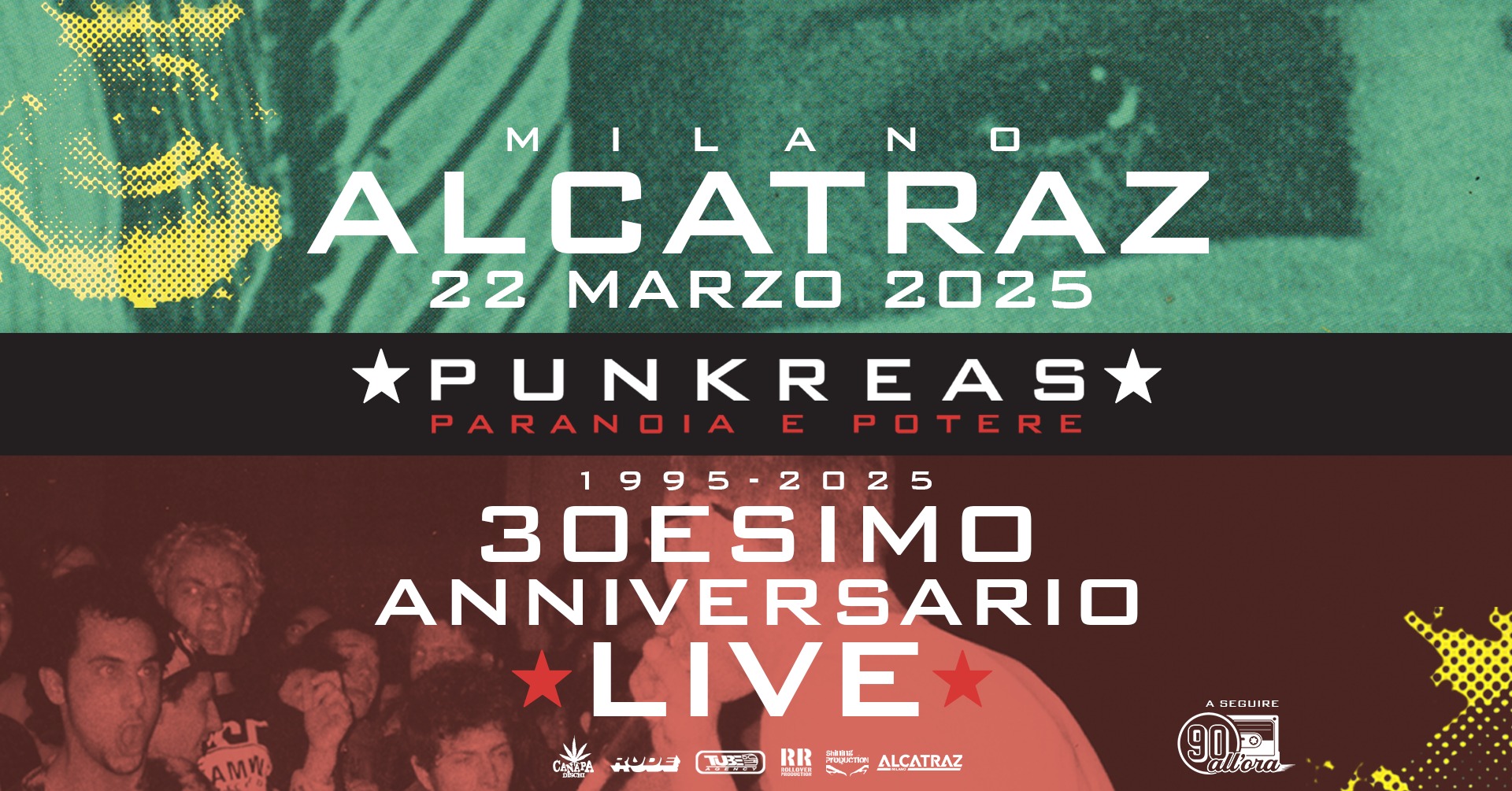 Punkreas all’Alcatraz per i 30 anni di Paranoia e Potere: tutte le informazioni sul concerto del 25 Marzo 2025