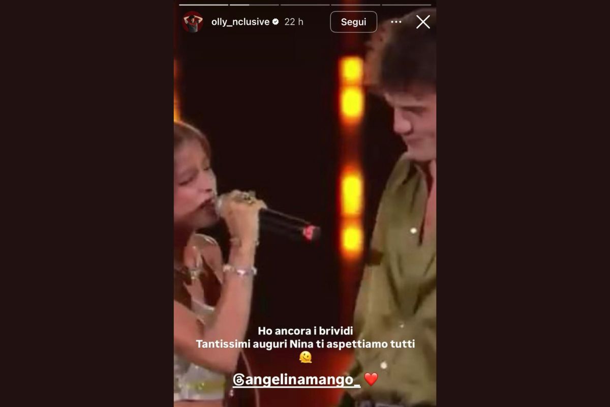 angelina mango gli auguri di olly