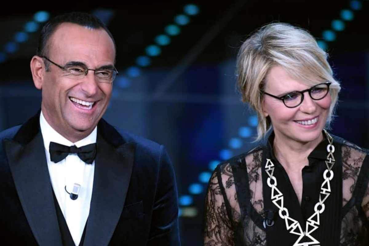 Serata sabato 5 aprile 2025 Carlo Conti contro Maria De Filippi