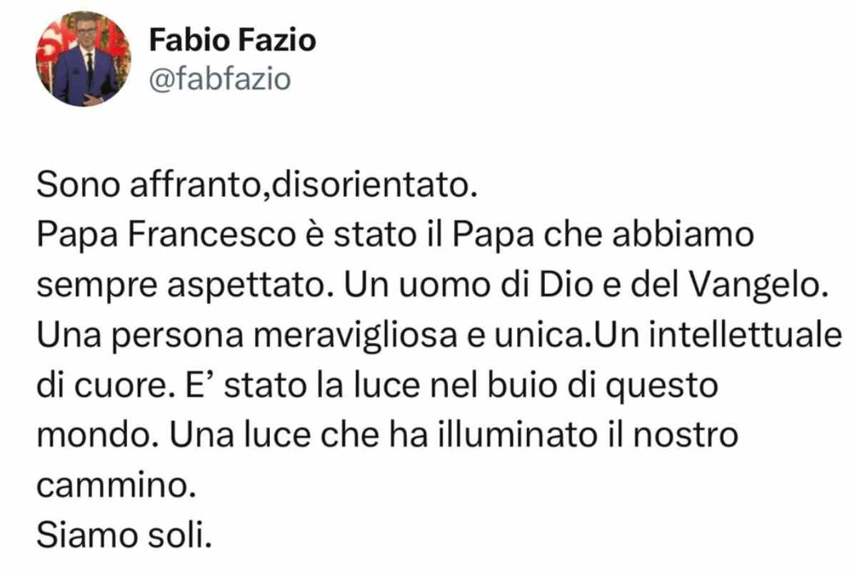 vip messaggio dopo morte papa francesco