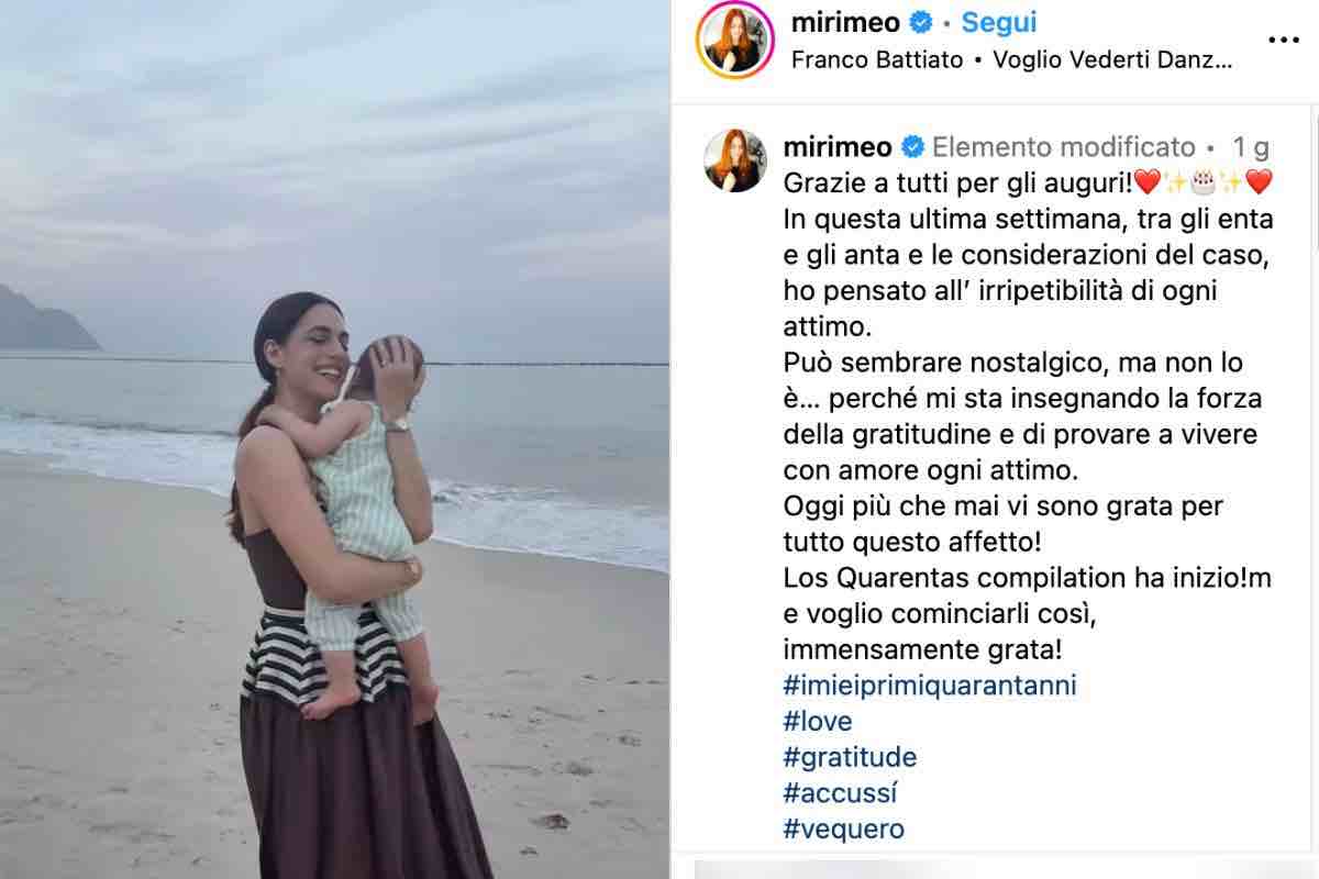 miriam con il figlio per i 40 anni