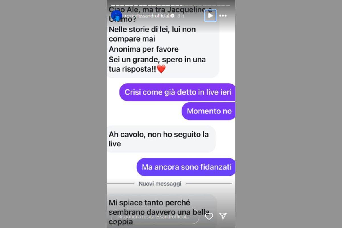 ultimo e jacqueline in crisi