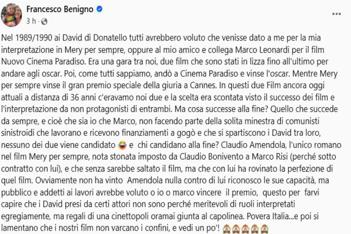 Post Francesco Benigno