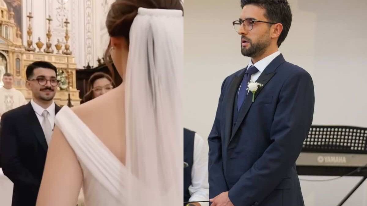 Piero Barone, matrimonio a sorpresa: il tenore emozionatissimo in Chiesa