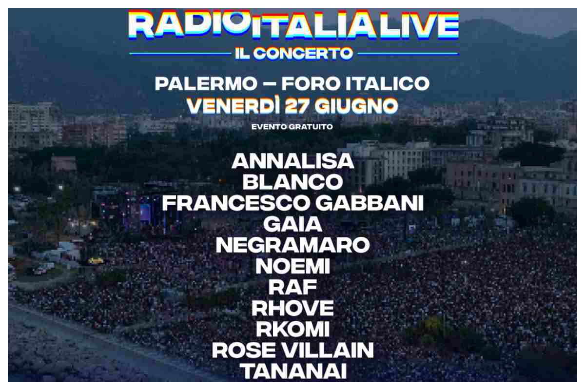 radio italia live il nuovo concerto a Palermo