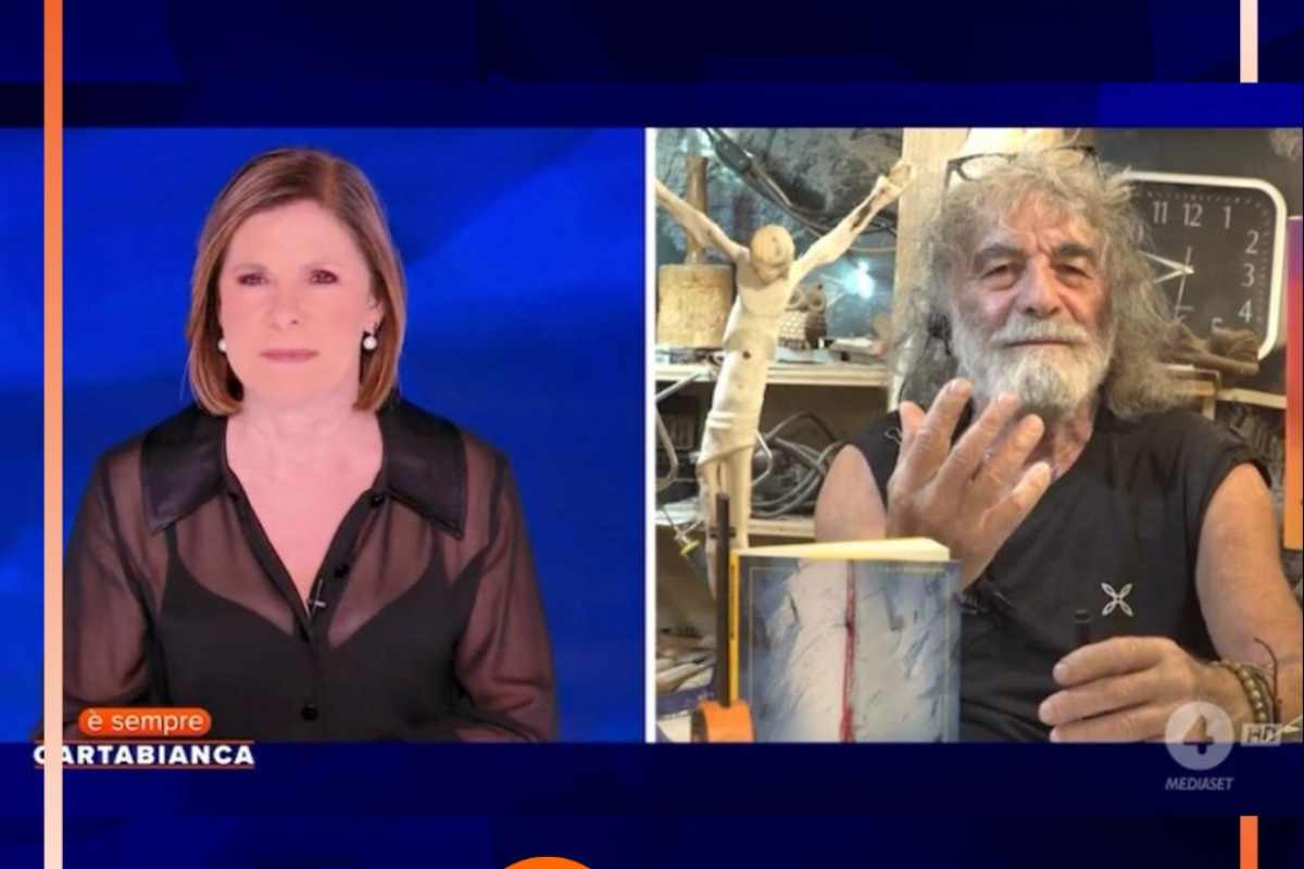 Bianca Berlinguer e Mauro Corona teatrino