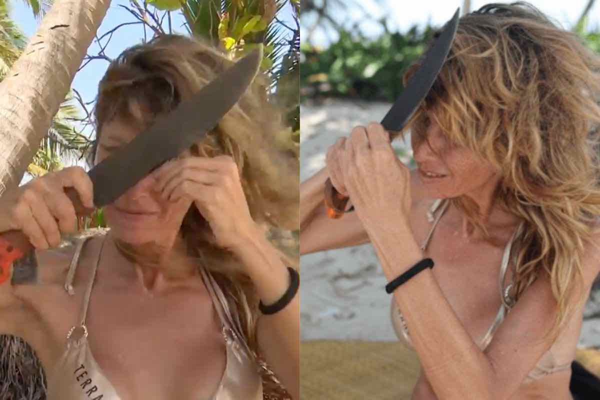 Loredana Cannata, cambio look sull’Isola: ha tagliato i capelli da sola. Il prima e il dopo