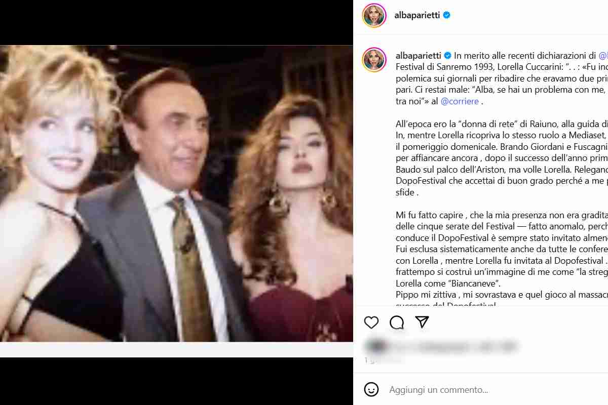 Alba Parietti si sfoga