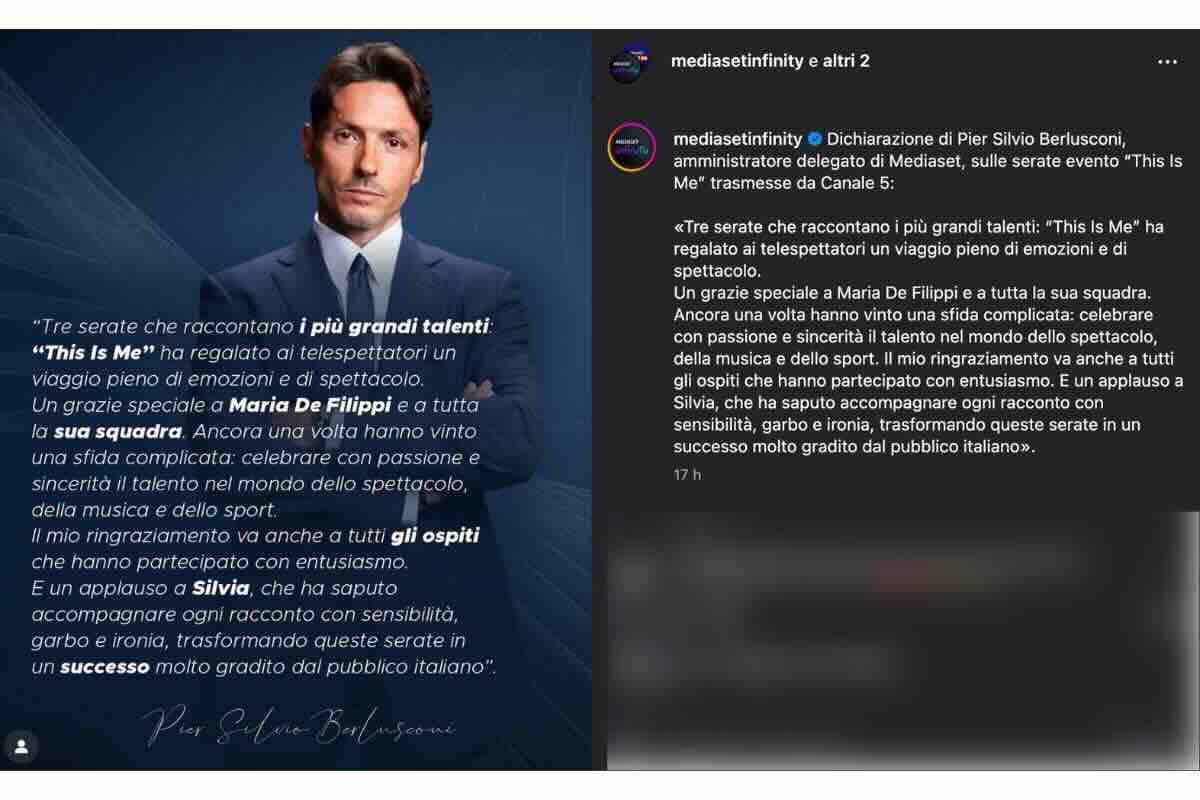 piersilvio berlusconi parole su maria e toffanin