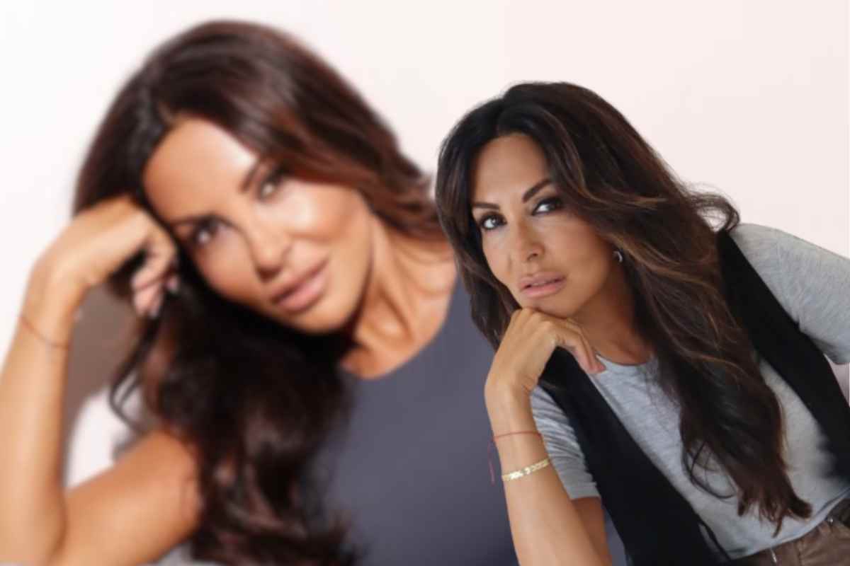 Sabrina Ferrilli look super glam: il tailleur effetto nude incanta