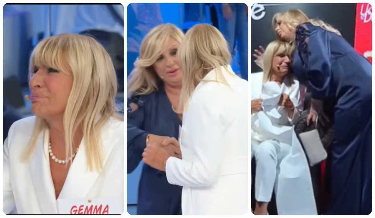 “Chiamo un dottore”. Gemma si sente male in studio, Tina si preoccupa e la accompagna fuori