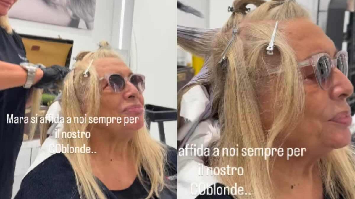 Il nuovo taglio biondo e scalato di Mara Venier
