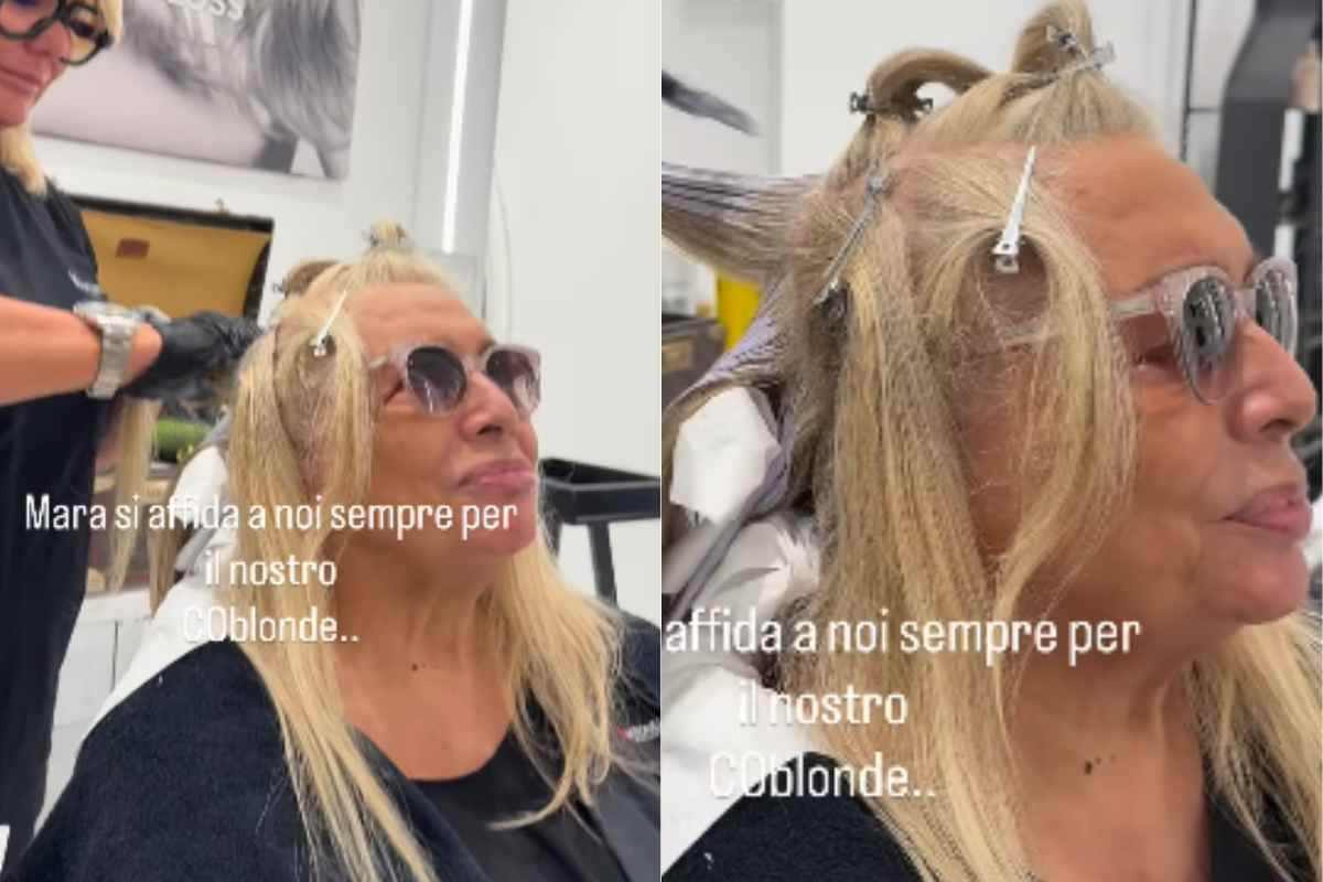 Il nuovo taglio biondo e scalato di Mara Venier