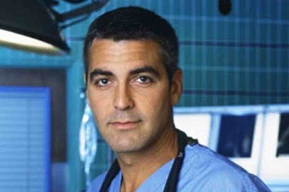 George Clooney sul set di ER - Medici in prima linea