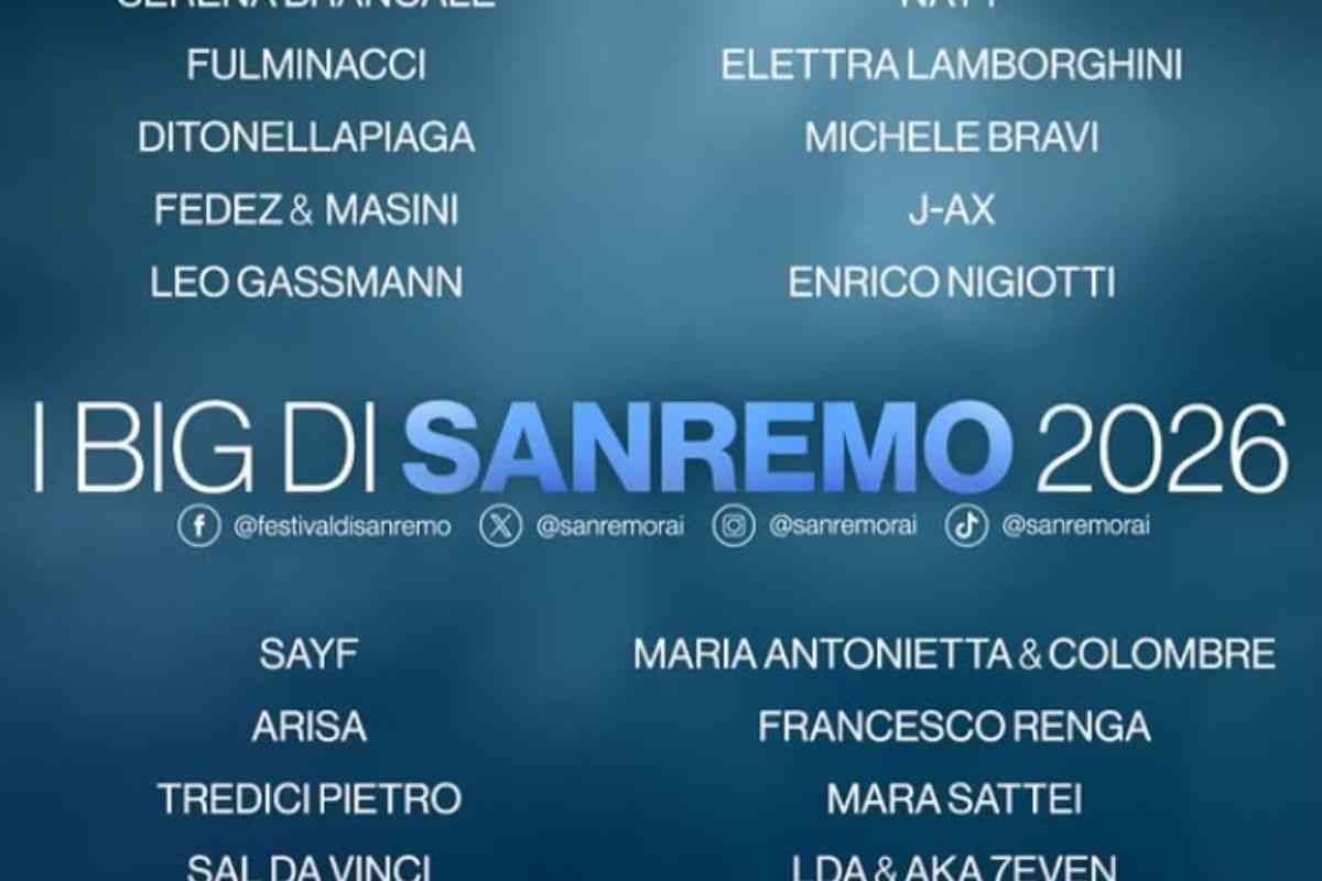 sanremo 2026 i big esclusi