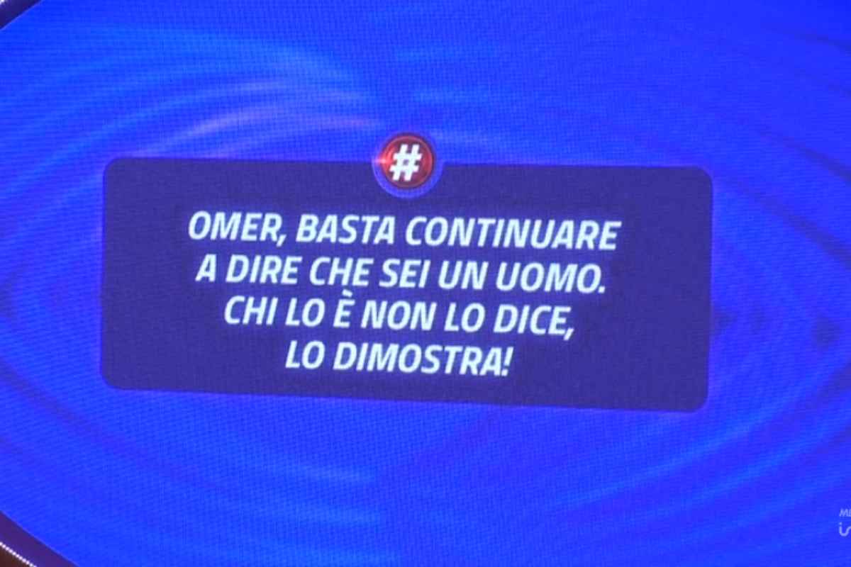 messaggio contro omer gf