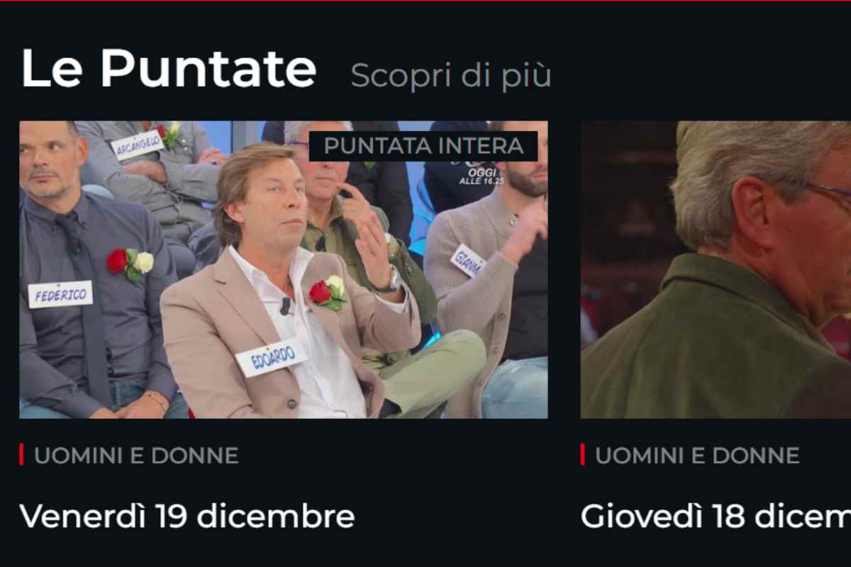 puntate uomini e donne streaming