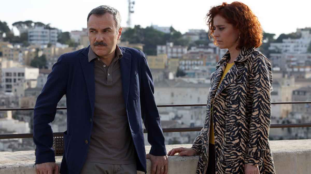 Massimiliano Gallo e Vanessa Scalera sul set di Imma Tataranni