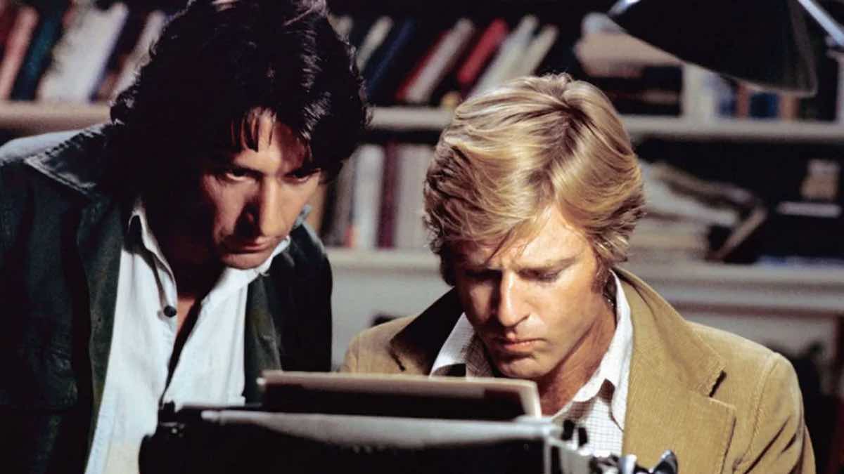 Dustin Hoffman e Robert Redford in Tutti gli uomini del Presidente