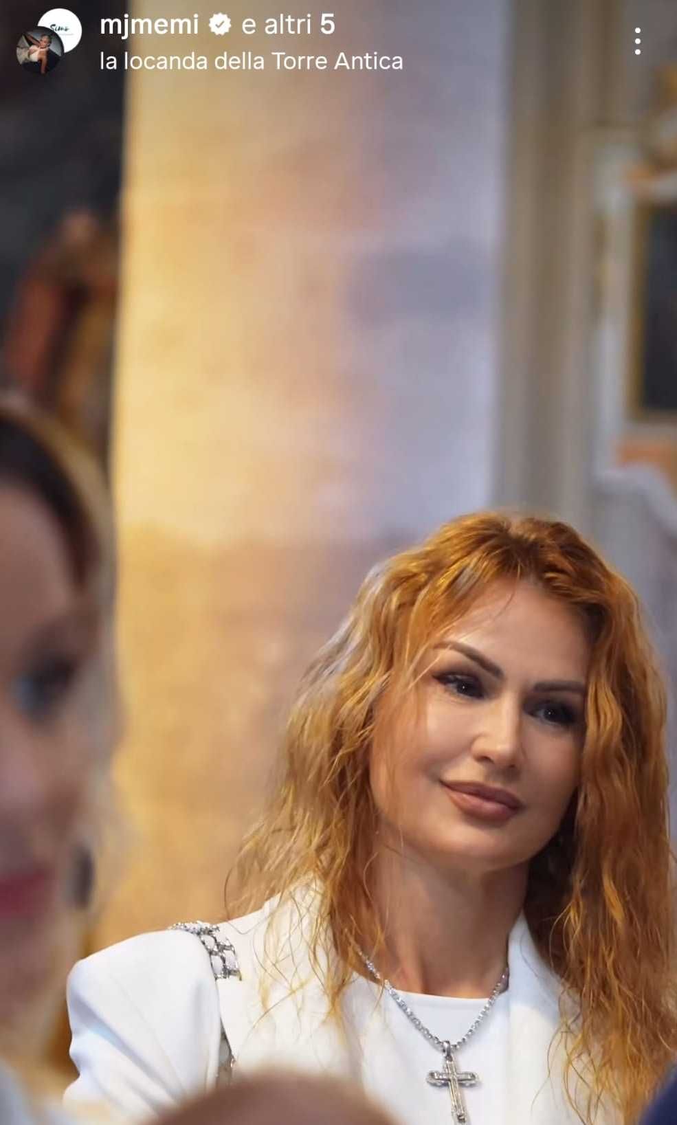 Eva Henger al battesimo della nipote