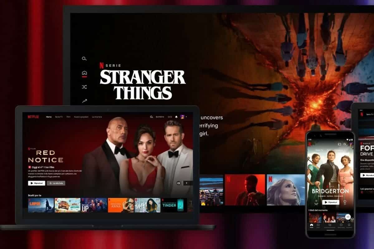 Schermata catalogo Piattaforma Netflix