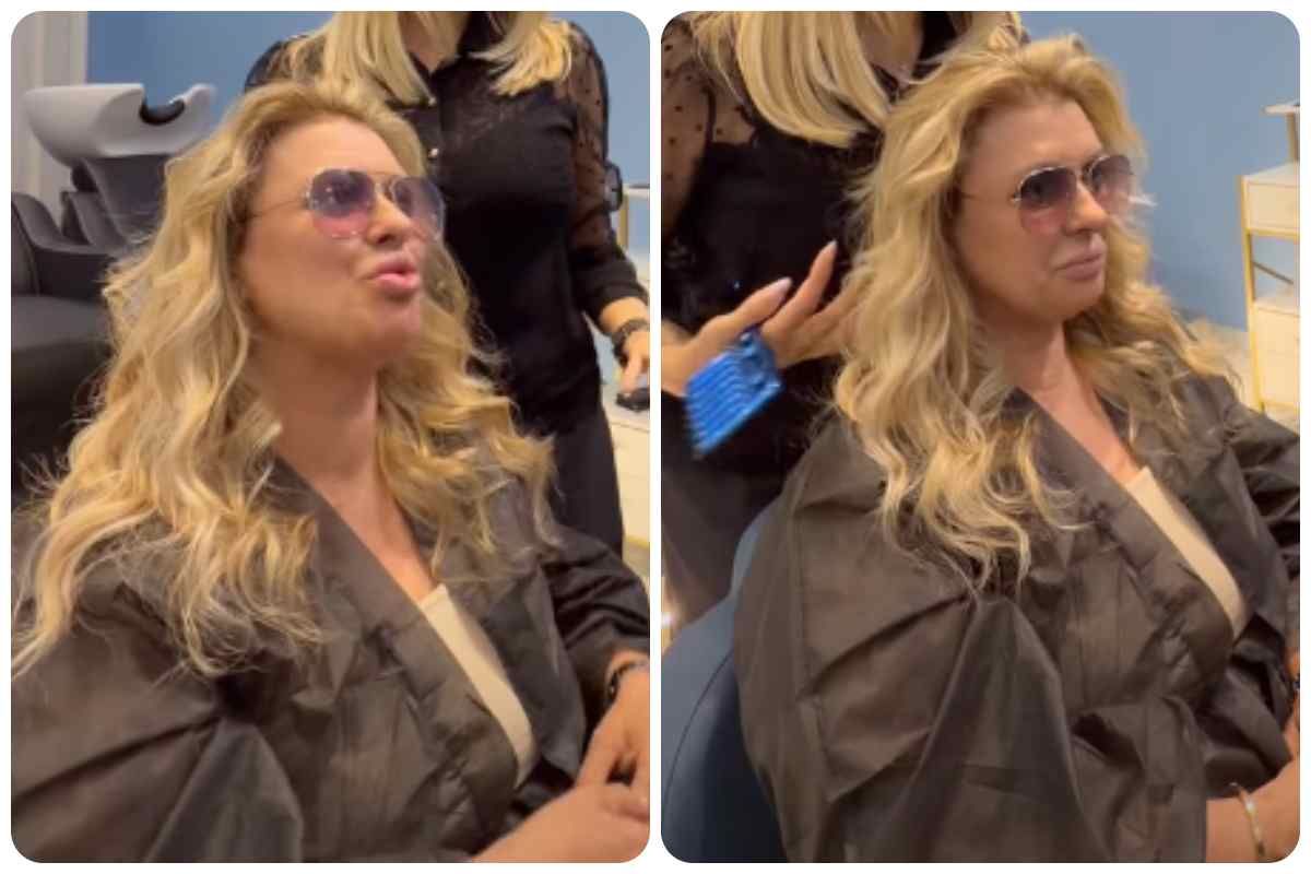 tina cipollari cambia look dalla parrucchiera