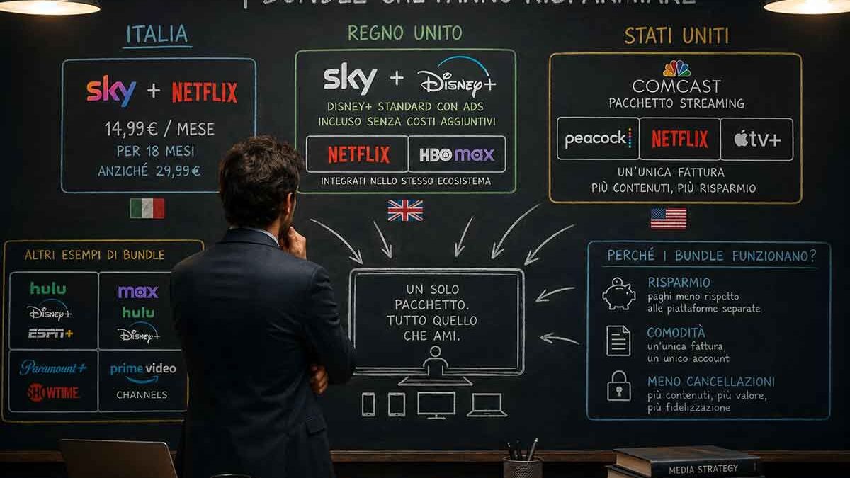 Il bundle è tornato: cavo + streaming insieme costano meno delle piattaforme separate