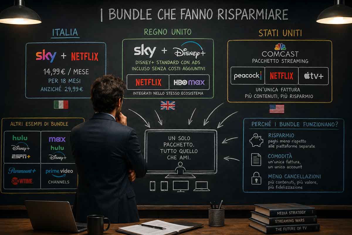 Il bundle è tornato: cavo + streaming insieme costano meno delle piattaforme separate