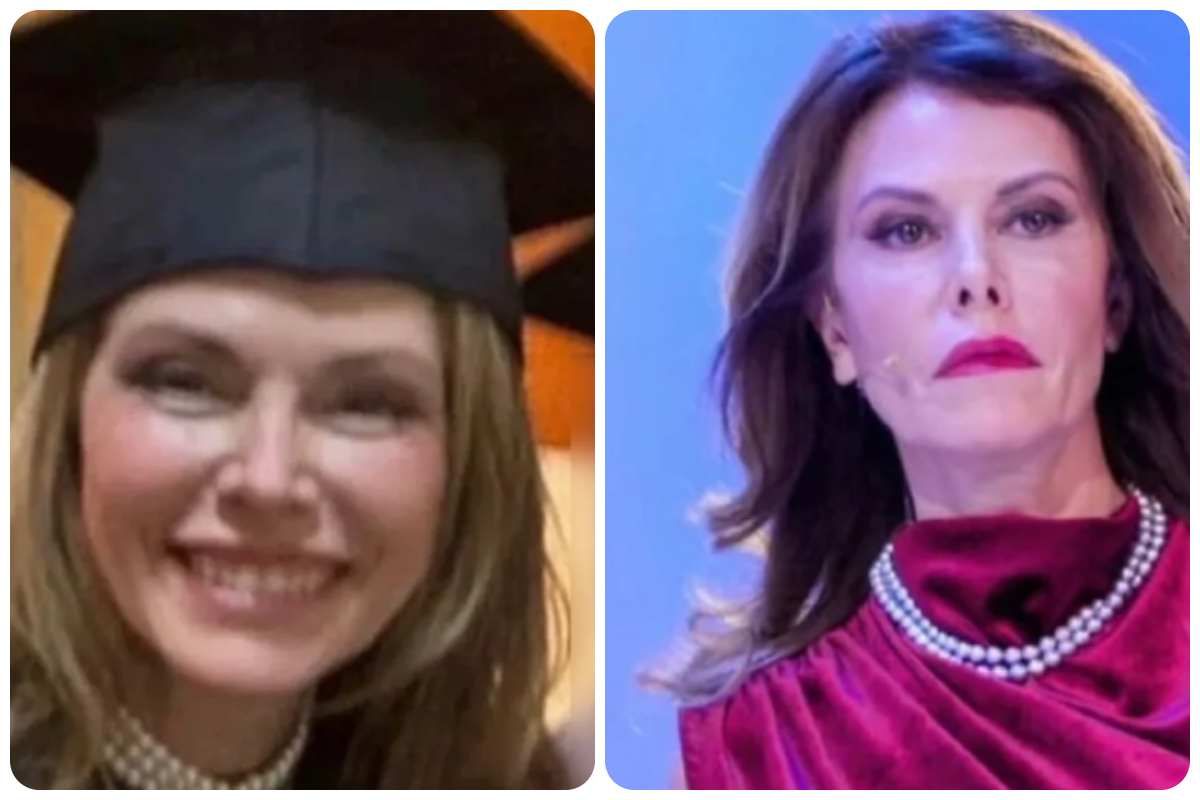 Cinzia Paolini al suo diploma e a Uomini e Donne, collage della dama