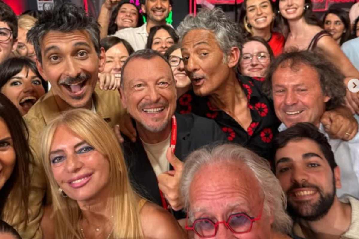 In foto Fiorello, Amadeus e Biggio a La Pennicanza
