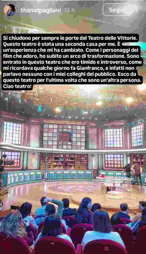 Messaggio Thanat Instagram
