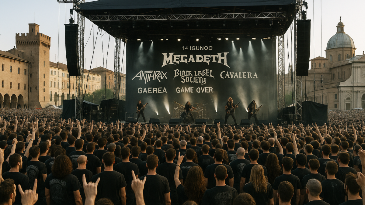 Festival metal e rock Italia giugno 2026: Ferrara Summer Festival con Megadeth, Anthrax, Cavalera; Europe a Roma