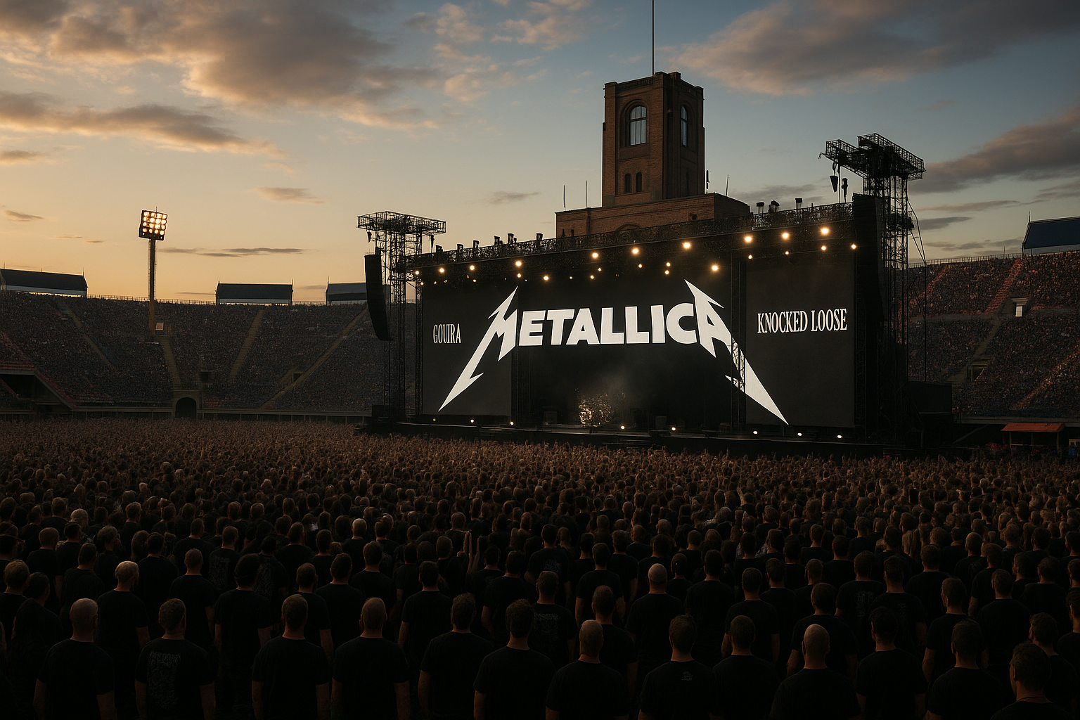 Metallica + Gojira + Knocked Loose a Bologna, 3 giugno 2026: il metal invade lo Stadio Dall’Ara