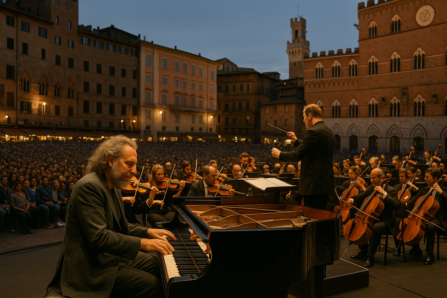 Siena estate 2026: Bollani e l'Orchestra di Santa Cecilia in piazza del Campo con Gershwin e Ravel (2)